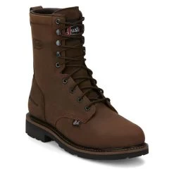 Men's Justin Original Work Boots 8" Drywall Round Toe Steel Toe Waterproof