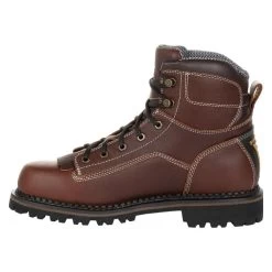 Men's Georgia 6" Low-Heel Logger Waterproof Boots -Professional work boot store 3 650 georgia 6 low heel logger waterproof brown